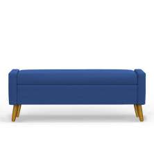 Recamier Bau Paris 1,60m Suede Azul marinho - Inova Decor