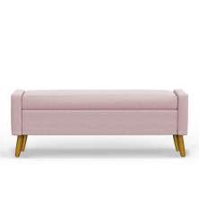Recamier Bau Paris 1,60m Suede Rosa Bebe - Inova Decor