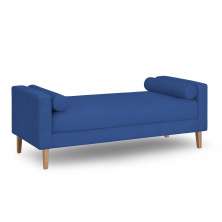 Recamier Berlim 1,20m Suede Azul marinho - Inova Decorações