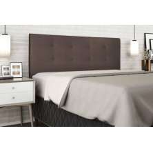 Cabeceira  Estofada para Cama Box Casal Queen 160 cm Suede Marrom Helena Isis Estofados