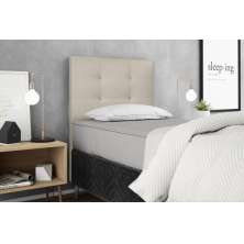 Cabeceira  Estofada para Cama Box Solteiro 90 cm Suede Bege  Helena Isis Estofados