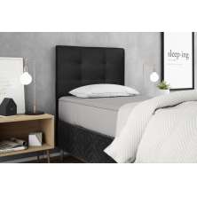 Cabeceira  Estofada para Cama Box Solteiro 90 cm Suede Preto Helena Isis Estofados