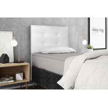 Cabeceira Estofada para Cama Box Solteiro 90 cm Tecido Sintético Branco Helena Isis Estofados