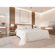 Kit Colcha Casal Queen Colony com 2 Porta-Travesseiros Branco Natural