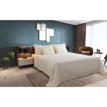Kit Colcha Casal Queen Montblanc Cairo com 2 Porta-Travesseiros Branco Natural