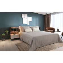 Kit Colcha Casal Queen Montblanc Cairo com 2 Porta-Travesseiros Cinza Claro