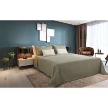 Kit Colcha Solteiro Montblanc Cairo com 1 Porta-Travesseiro Verde Oliva