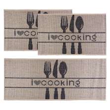 Kit Cozinha 3 Peças Eco Nature Cooking 77 Bege-Chumbo