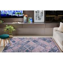 Passadeira Classic Fiji 9 Creme-Azul 0,66X1,20M - J Serrano