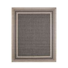 Passadeira Eco Nature Moldura 77 Bege-Chumbo 0,57x1,80M
