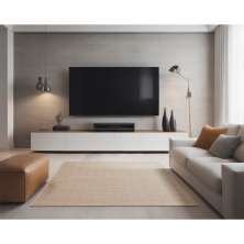 Tapete Buzios Camburí Retangular Polipropileno (250x300) Bege e Marrom Taupe