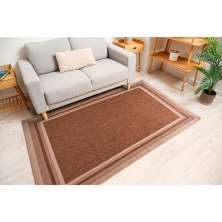 Tapete Eco-Nature Moldura Retangular Polipropileno (250x300) Bege e Marrom
