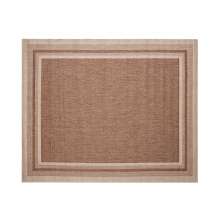 Tapete Eco-Nature Moldura Retangular Polipropileno (50x80) Bege e Marrom