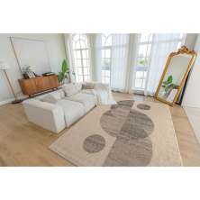 Tapete Eco-Nature Nascente Retangular Polipropileno (250x300) Bege e Chumbo