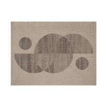 Tapete Eco-Nature Nascente Retangular Polipropileno (50x80) Bege e Chumbo