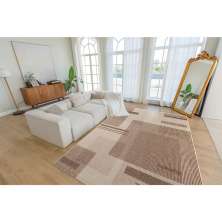 Tapete Eco-Nature Painel Retangular Polipropileno (150x200) Bege e Marrom