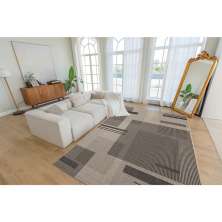 Tapete Eco-Nature Painel Retangular Polipropileno (250x300) Bege e Chumbo