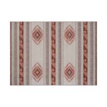 Tapete Funcional Asteca Retangular Polipropileno (50x80) Marrom Taupe