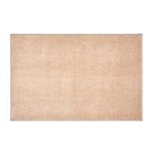 Tapete Liso Plush Retangular Poliéster (100x150) Bege