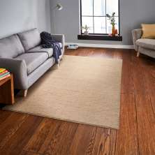 Tapete Liso Plush Retangular Poliéster (200x250) Bege