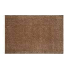 Tapete Liso Plush Retangular Polipropileno (50x80) Nude Bege