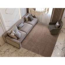 Tapete Realce Sand Retangular Polipropileno (250x300) Marrom Taupe