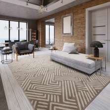 Tapete Renaissance Vereda Retangular Polipropileno (150x200) Marrom Taupe