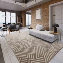 Tapete Renaissance Vereda Retangular Polipropileno (200x250) Marrom Taupe