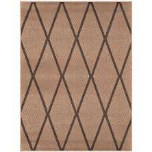 Tapete Sisal Eco Nature Geo 77 Bege-Chumbo 2,00x2,50M