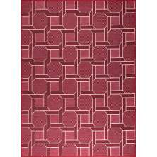 Tapete para Sala Funcional Corrente 10 Vermelho 1,00X1,50M
