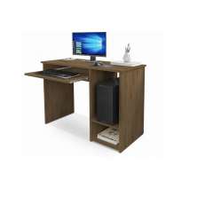 Mesa Escrivaninha Marrom Para Computador Moderna Com Suporte Para Teclado Ig