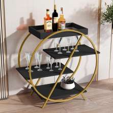 Adega com 4 Prateleira Encantado Preto Dourado