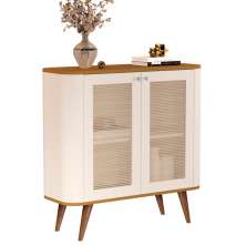 Buffet com 2 Portas e 1 Prateleira Madrid Pérola Nature