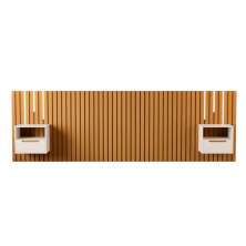 Cabeceira Ripada de Casal com Led Locarno Nature Pérola