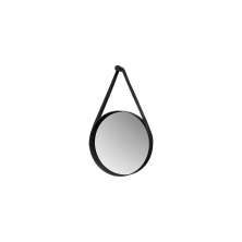 Espelho Redondo Decorativo 50 cm Com Alça Catania Preto