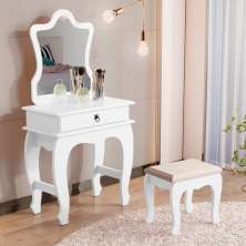 Penteadeira Com Banqueta Laila Luxo Infantil Branco
