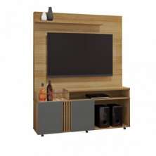 Estante Home Para Tv Até 65 Polegadas 2 Portas 2 Nichos 1 Prateleira Love Candian Jcm Noronha/Grafite