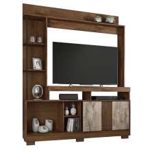 Estante Home Sedução TV até 49 Polegadas JCM Movelaria Cacau/Grigio