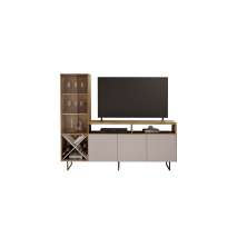 Rack para Tv até 55 Polegadas Luz Candian JCM Móveis Noronha/Off White