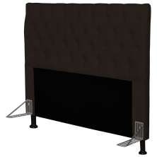 Cabeceira Cama Box Casal 140cm Cristal Corino Marrom - JS Móveis