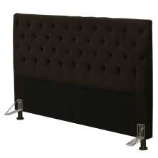 Cabeceira Cama Box Casal King 195cm Cristal Veludo Chocolate - JS Móveis