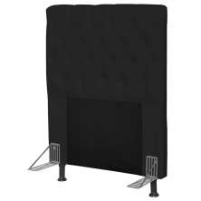 Cabeceira Cama Box Solteiro 90cm Cristal Corino Preto - JS Móveis