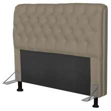 Cabeceira Paris Para Cama Box Casal 140cm Paris Corino Areia - JS Móveis