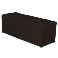 Calçadeira Baú 160cm Paris Corino Marrom - JS Móveis