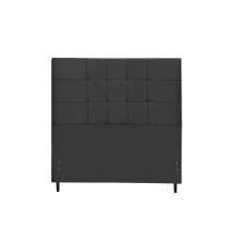 Cabeceira Pro Barcelona preta king 1,95 para cama box 1,93 botoes