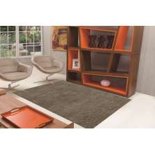 Tapete Vip Sala e Quarto Liso Caqui 1,40m x 2,00m- Jolitex