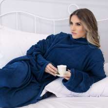 Cobertor com Manga  Fleece Nevada Juma - Marinho