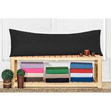 Fronha com zíper para travesseiro 45 x 145 - Preto Juma
