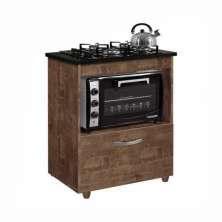 Balcão para Cooktop 4 Bocas Salvia Kaiki Móveis Ypê