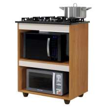 Balcão para Cooktop 5 Bocas 2 Nichos Turim Nature/Off White